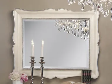 BIANCA - Framed wall-mounted solid wood mirror by Guerra Vanni - view 2